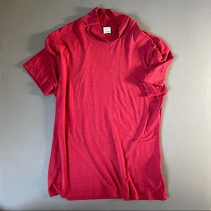 Red Turtleneck Short Sleeve